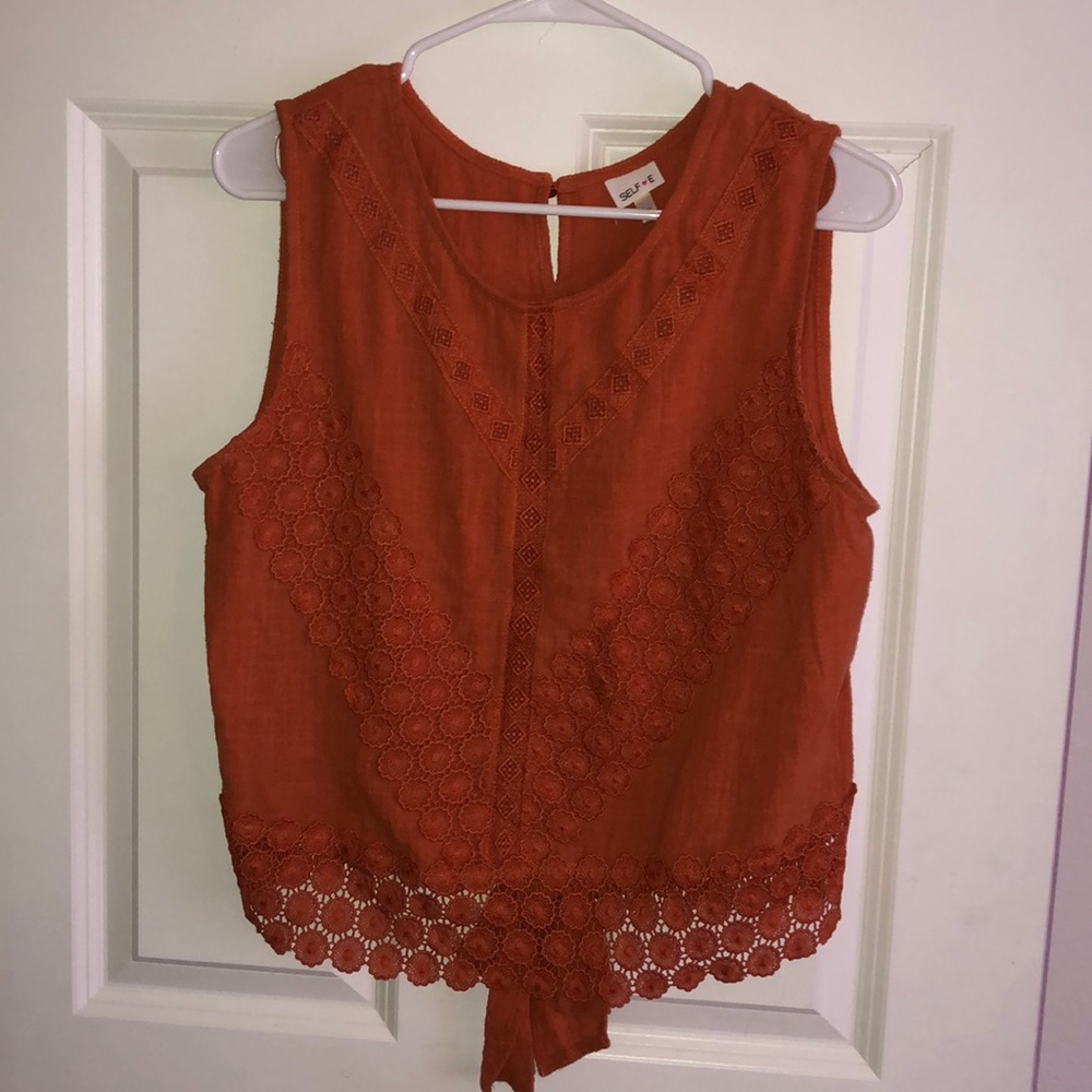 Orange Summer Crop Top Tank